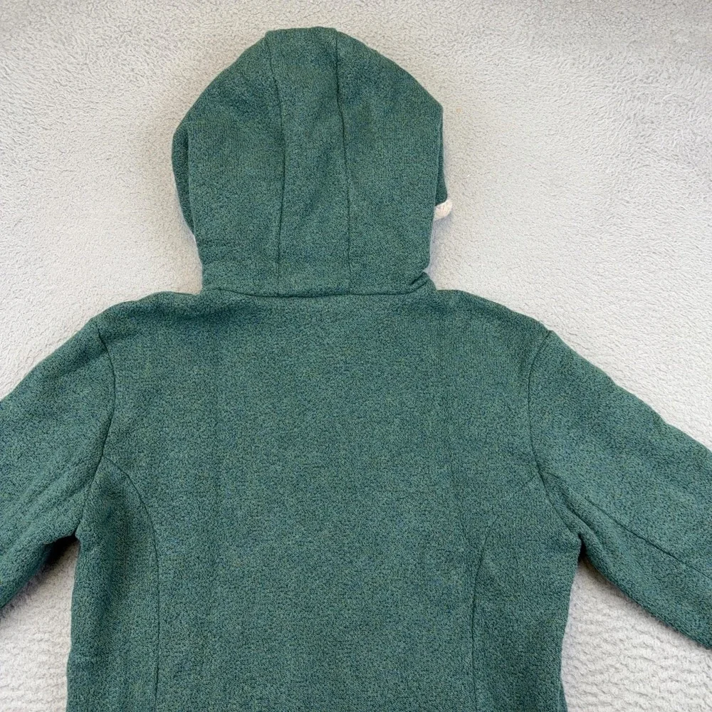 Kuhl Jacket Womens Medium Green Alfpaca Fleece Full Zip Hooded Sherpa Lined